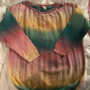 H&M multicolor pastel sweater